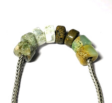 8 Pcs. Smooth Multi Gemstone Big Hole 5mm Beads Large Hole Beads 14x8mm Beads