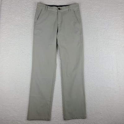 QOR Pants Mens 32x32 Beige Straight Leg Performance Tech Golf Trouser HEMMED