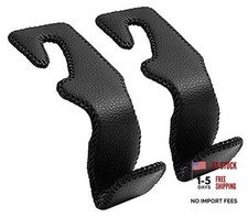 Headrest Hooks for Purses and Bags Vehicle Back Seat Headrest 2 Pack Black