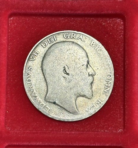 1905 Rare Sterling Silver Half Crown Coin King Edward VII - Picture 2 of 4