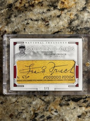2016 National Treasures Frankie Frisch Cut Auto 3/3 HOF