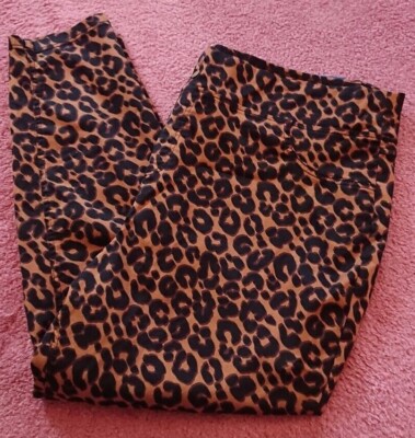 Women's Soft Terra & Sky Leopard Print Jeggings Size 3X (24W-26W)