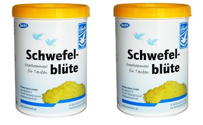 Backs Schwefelblüte 2 x 600g (99,95% Schwefel - für Pferde, Vögel, Tauben)