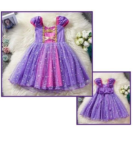 Sparkly Disney Princess Rapunzel Dress, New - Picture 22 of 29