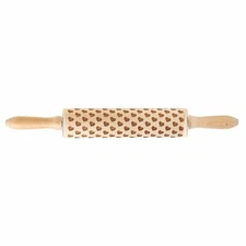 HIC Mrs. Anderson's Baking Heart Rolling Pin EUROPEAN BEECHWOOD