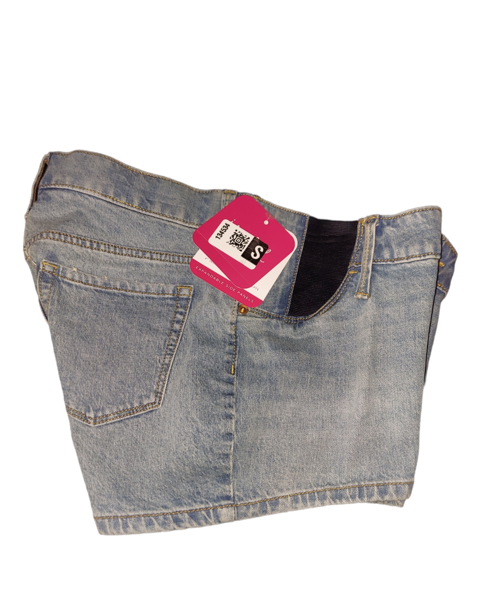 Isabel Women Sz 4 Side Panel MIDI Maternity Light Wash Blue Jean