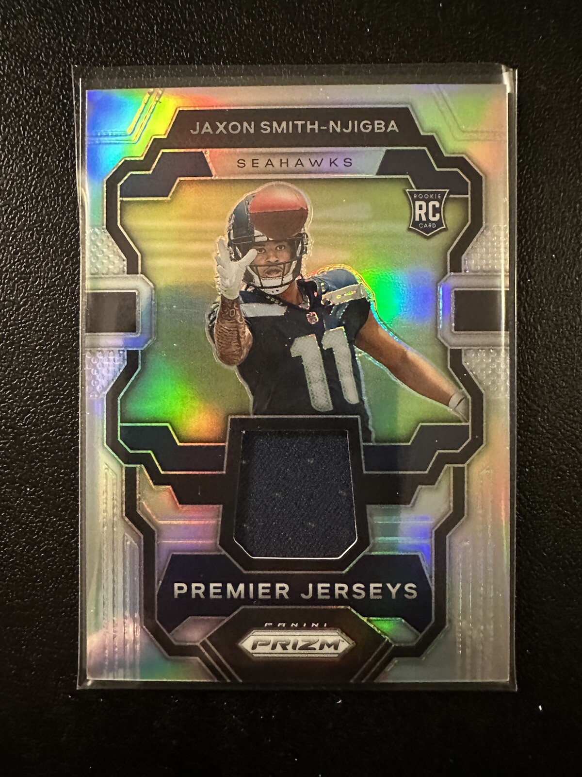 2023 Panini Prizm Jaxon Smith-Njigba Premier Jerseys Silver RC Seahawks #PJ-JS