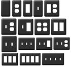 Black Steel Light Wall Switch Plate Toggle Duplex Rocker & Outlet Covers