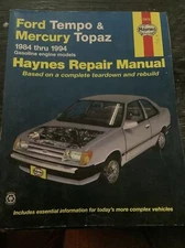 Haynes Repair Manual 36078 Ford Tempo Mercury Topaz 1984 Thru 1994 Service