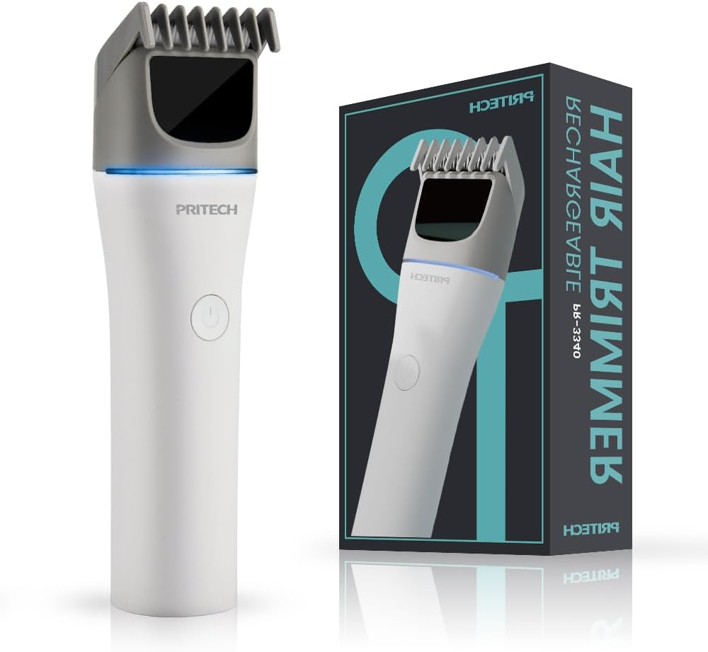 PRITECH Beard Trimmer with Adjustable Comb 3-21Mm,Electric Hair Clipper,Cordless