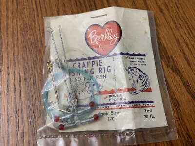 Vintage Berkley Crappie Fishing Rig Hook Size 1/0 Test, 20lb - Never Opened  | eBay