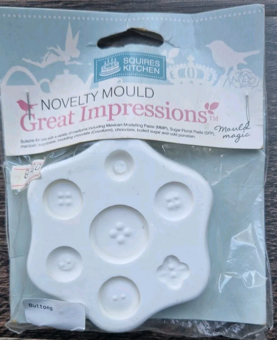 Buttons Squires Kitchen Cake Decorating Sugarcraft Silicone Mould
