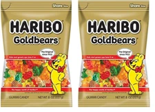 HARIBO Gummi Candy, Original Goldbears, 8 Oz. Bag (Pack of 2)