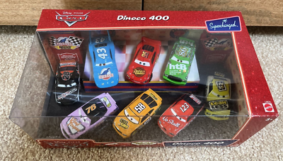 NIB Disney Pixar 8 Cars set Dinoco 400 Piston Cup Racers Mattel