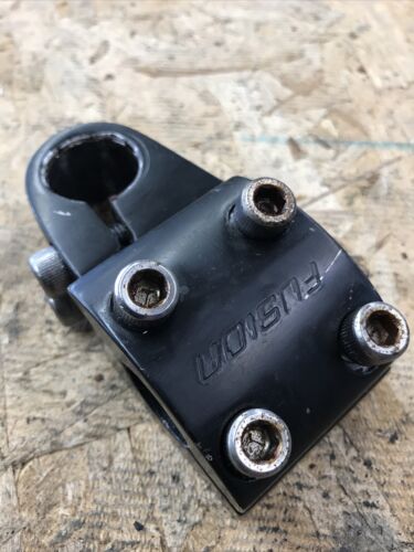 Vintage Haro Fusion Stem Mid School BMX 1 inch  Threadless Stem Black - Picture 1 of 5