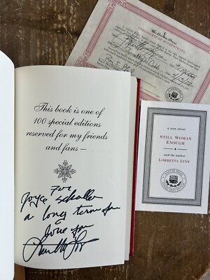 Still Woman Enough Loretta Lynn Signed First Edition Red Leather *one of 100*