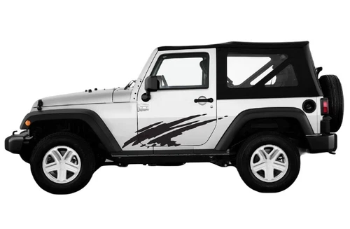 FOR Jeep Car Side Decals 2PCS Graphic Vinyl Mud Splash Car Sticker Custom Size - Bild 3 von 9