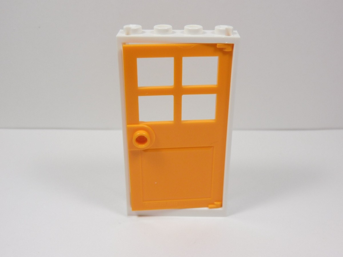 LEGO White 1x4x6 Door Frame with Orange Door Minifig K9 | eBay