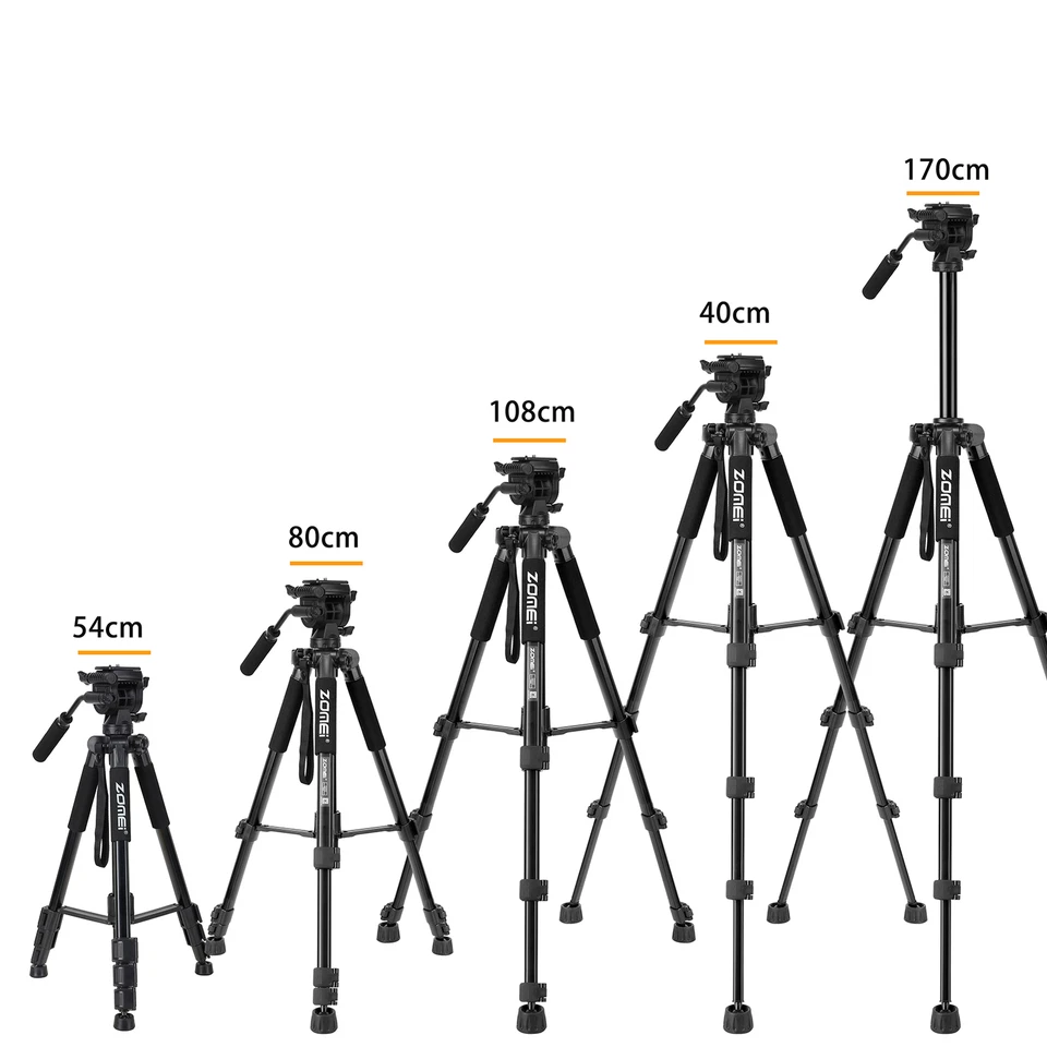 ZOMEI Q310 Professional Aluminum Alloy Camera Video Tripod 4-Section Extendable - Image 2 of 4