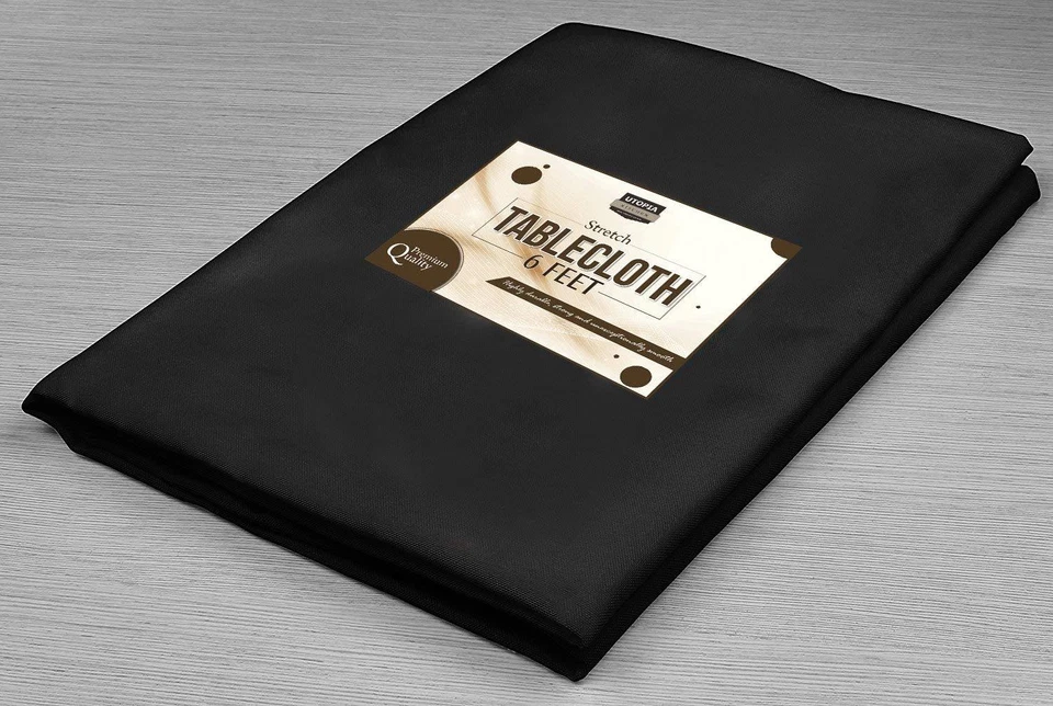 Tablecloth Rectangular Stretch Spandex Tight Fit Table Cover Utopia Kitchen - Image 3 of 4