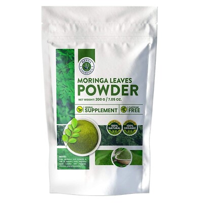 Moringa Leaves Powder, Perfect for Smoothies  | 200 Grams | 100% Pure, Organic