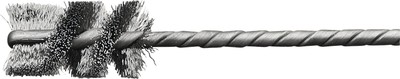 Düsenbürste Ø 13 mm Schaft 3,8 mm Drahtstärke 0,12 mm Stahl 25 mm LESSMANN