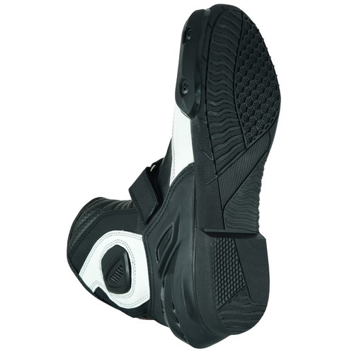 CHAUSSURES DE SPORT HOMME EN CUIR VÉRITABLE MOTO MOTO COURSE CHAUSSURES DE SPORT - Photo 7/8