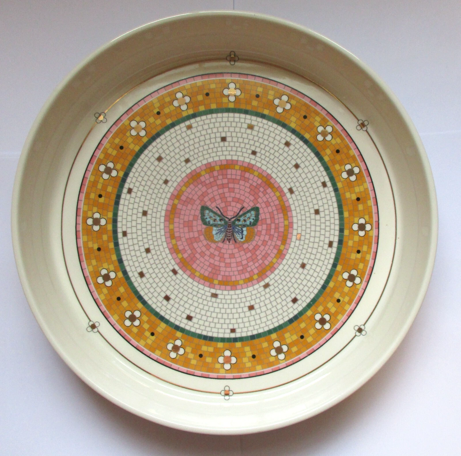 Anthropologie Tile Bistro Stoneware Pie Dish Garden Butterfly
Opens in a new window or tab