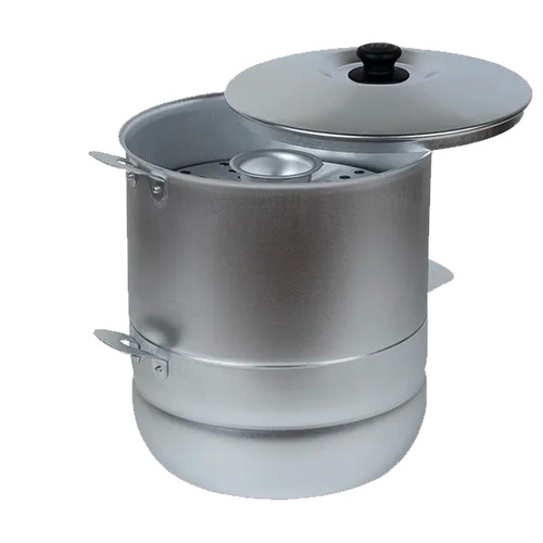 Kalitva Dumpling Steamer Mantovarka Khinkali Mantle Cooker Aluminum 4-tiered 6L - Picture 2 of 6