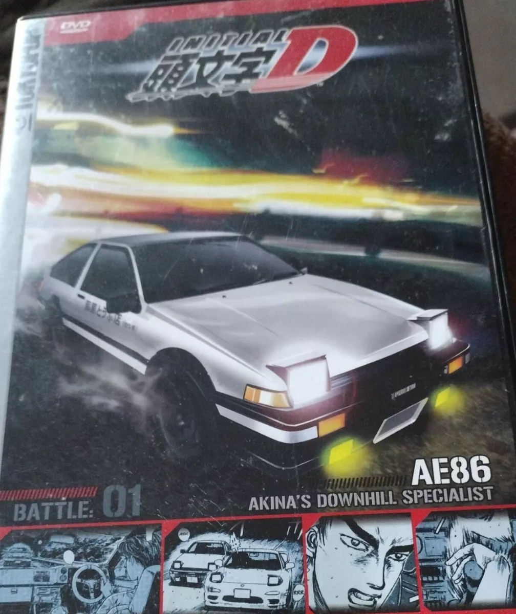 Initial D Battle 1: Akinas Downhill (DVD, 2003) with Card Anime Honda CRX  AE86