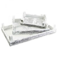 Dekotablett Set, Holz, Shabby Chic, Gesteckunterlage, Rechteckig, Verschiedene