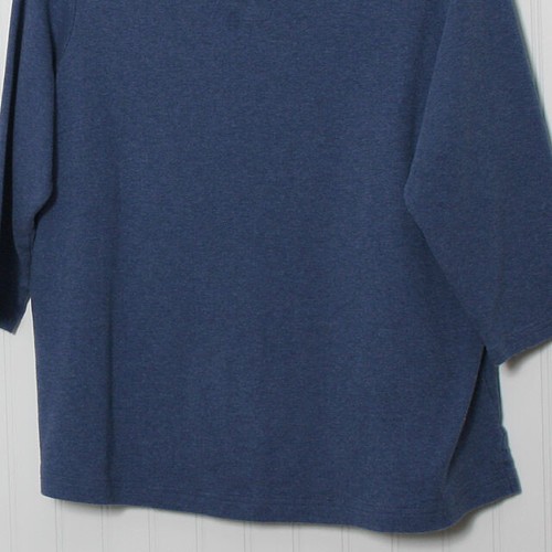 LL Bean Damen blau VNeck 3/4-Ärmel Baumwollmischung Top 1x - Bild 4 von 7