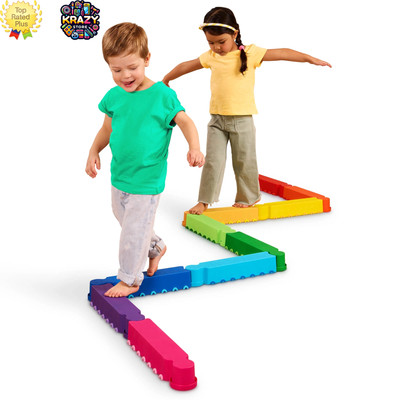 Rainbow Ridge Balance Beams - Colorful Set for Creative Play and Balance, 3+