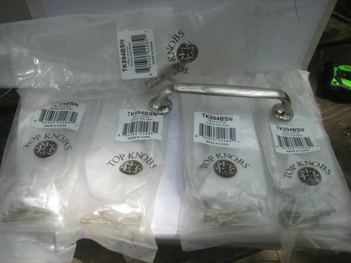 Lot of 5 pcs of Top Knobs Mercer Oculus 5-1/16" Drawer/Cabinet Pulls TK594BSN - Picture 1 of 7