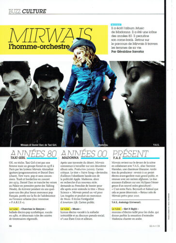 Publicité Advertising 088  2009   Mirwais l'homme orchestre Madonna - Zdjęcie 1 z 1