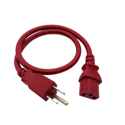 2 Ft Red Power Cable for LG TV 37LC2D 37LC7D 37LF11 37LG30 37LD450 47LD650