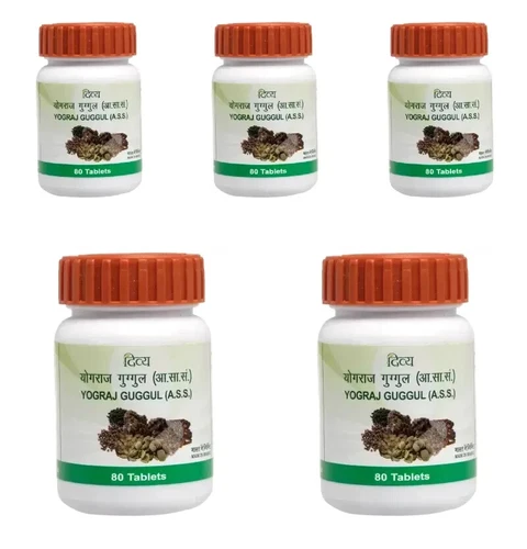 5 x Yogaraj Guggul je 80 Tabletten | Kräuterliche ayurvedische Gelenk Wellness - Bild 2 von 2