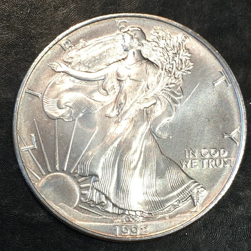 1992 Uncirculated American Silver Eagle US Mint Issue 1oz Pure Silver #N885