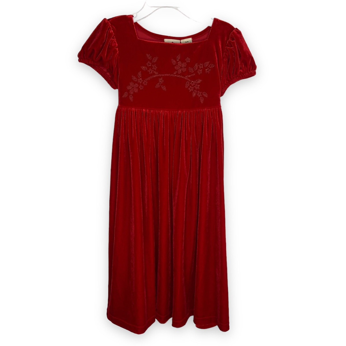 red velvet dress short sleeve Zapaka Women Red A Line Long Formal Dress with Sleeves V-Neck Velvet Holiday Party Dress with Slit, Red / US4