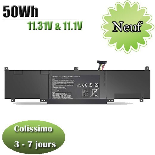 Batterie C31N1339 pour ASUS ZenBook UX303 et Q302L bloc d'alimentation Lithium-Polymer noir