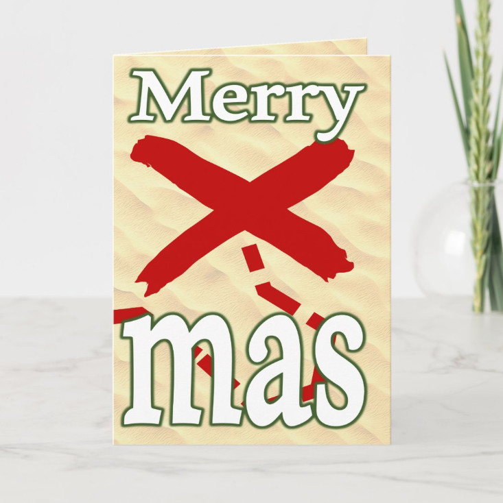 Merry X-Mas - 5.5" x 8.5'' Christmas Treat-&-Card with Writing Space Inside