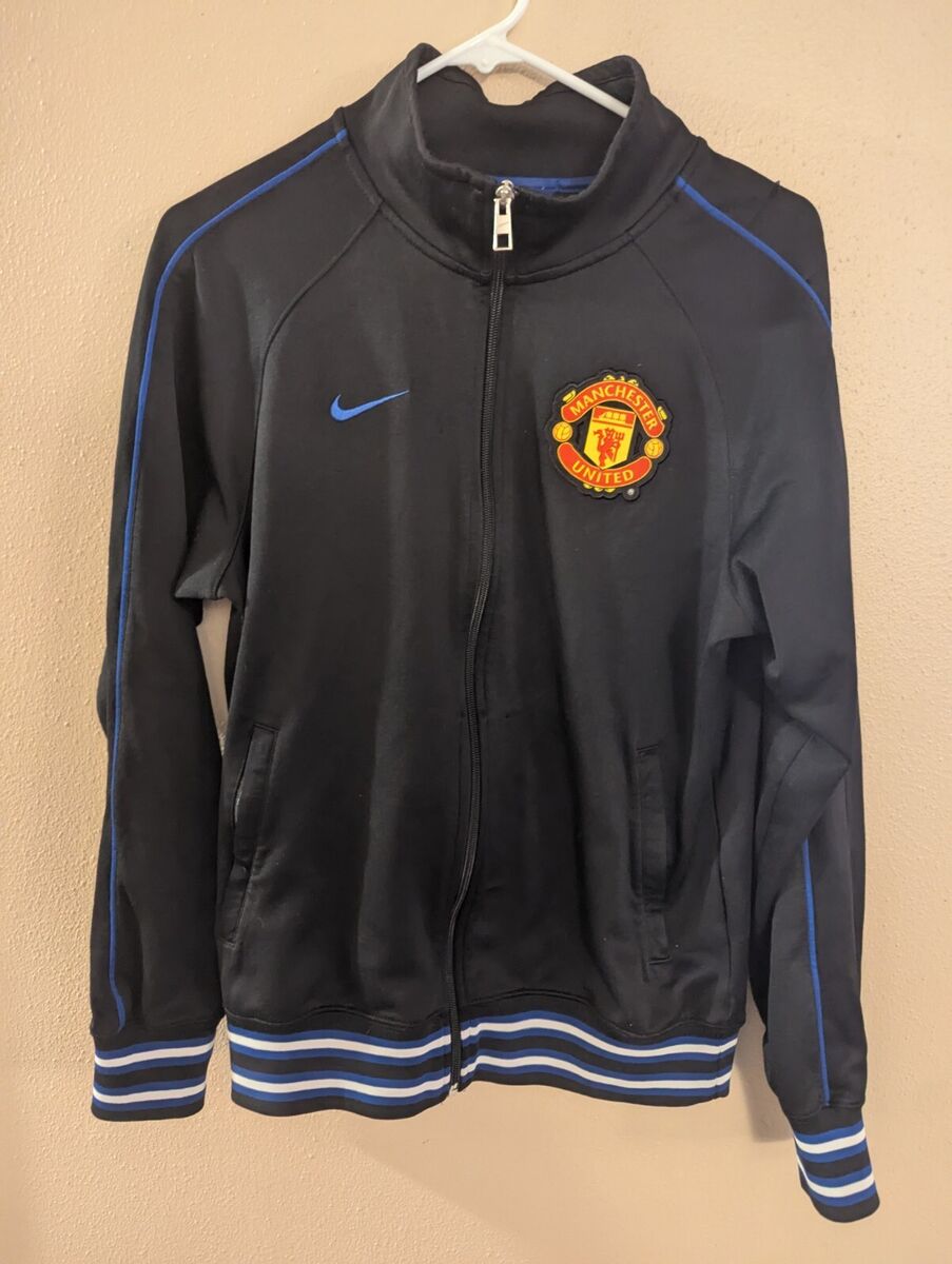 Manchester United Track Jacket Nike Full Zip Blue Size S Manchester United Track Jacket Nike Full Zip Blue Size S