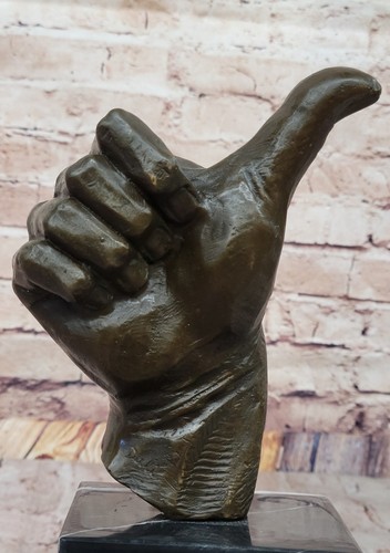 European Finery Hand Made OK Hand Sign 100% Genuine Bronze Sculpture Figure Deal - Picture 6 of 10