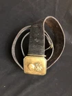 belt H. Lasser Napoleon Officer Cuirassier Black Leather 1850