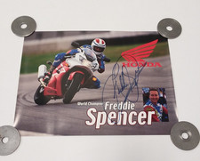 Fast Freddie Spencer Autograph Signed POSTER 8-1/2 INCHES X 11-1/2 INCHES