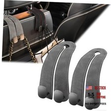 Purse Hook for Car Headrest, Suede Car Seat Back Storage Hook, Gray-2PC