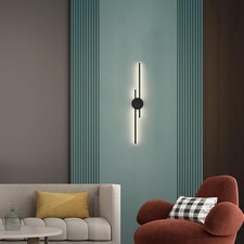 LED Long Strip Wall Lights 20W 6500K Cold White Modern Simple Aluminum MountedX2