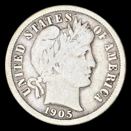 1905-P Barber Dime — photo from the most recent tracked eBay sale