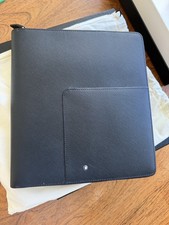 Montblanc Sartorial Black Saffiano Leather Notepad Holder Zip Around (Medium)