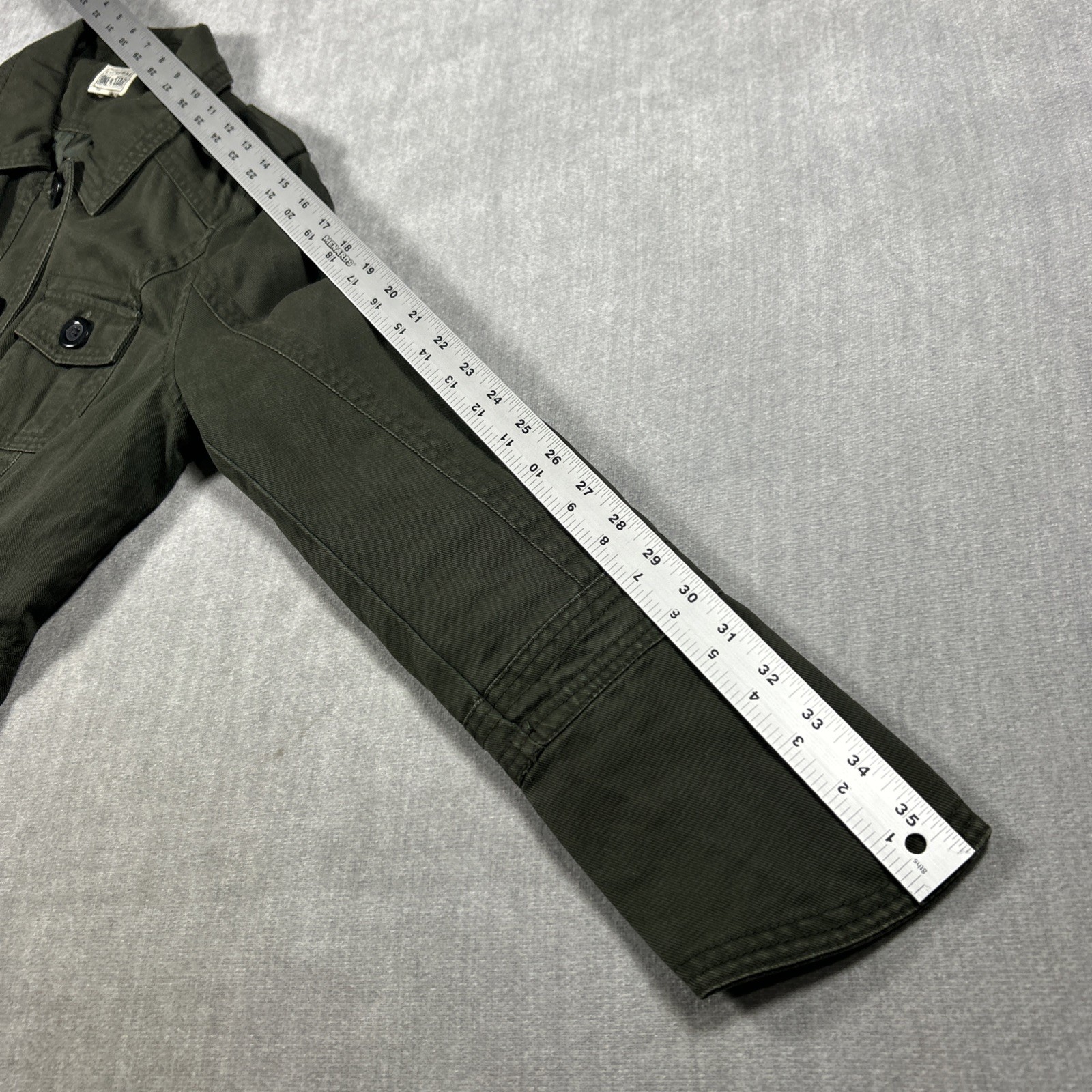 Woman's Converse One Star Small Cotton Button Front Lined Jacket Pockets thumbnail 10